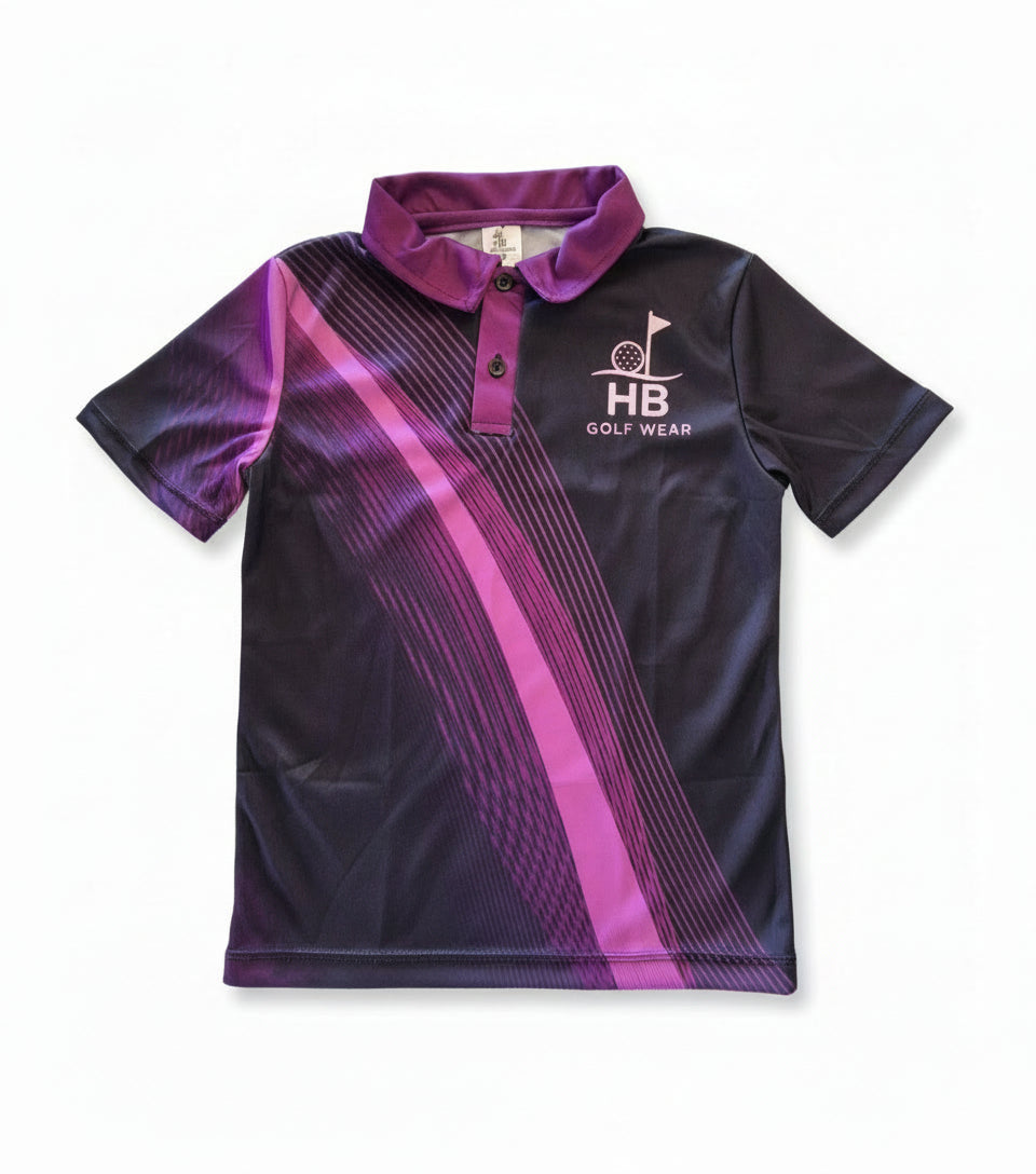 Deep Purple Wave Golf Shirt